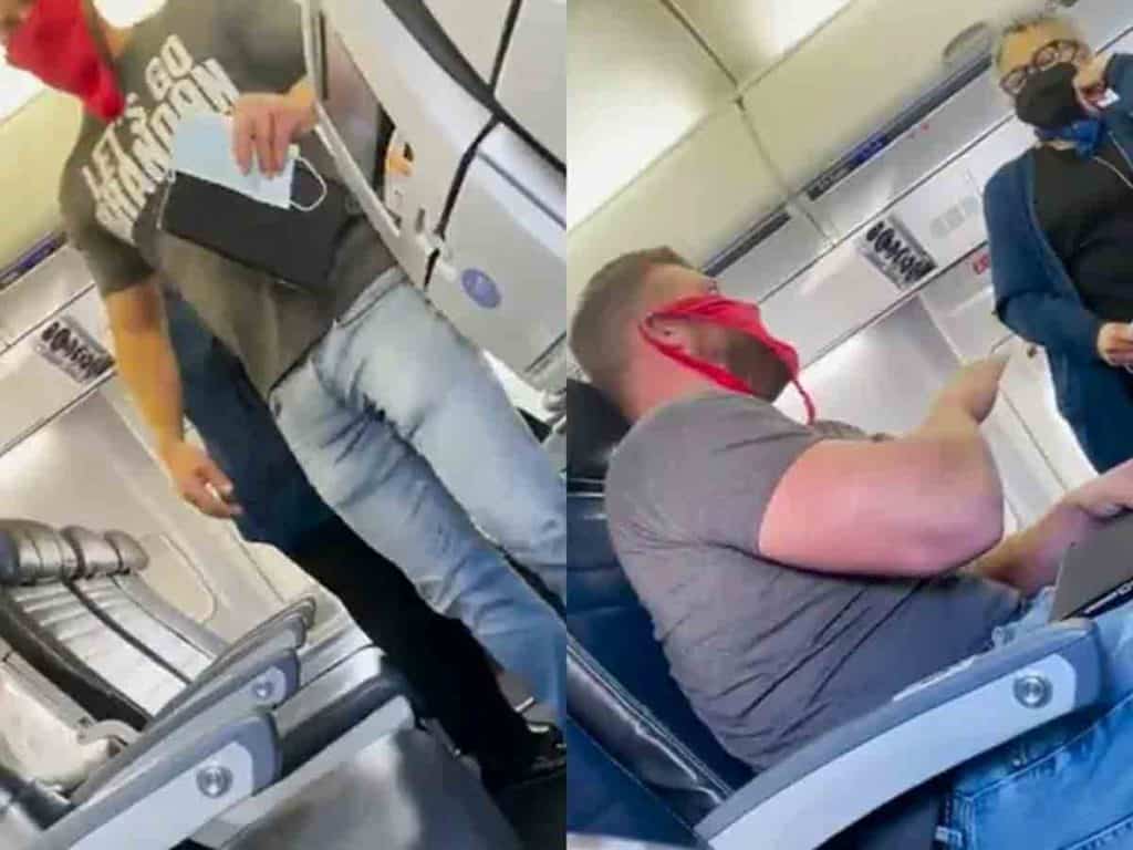 passenger wears woman underwear as mask in flight forced off plane in florida