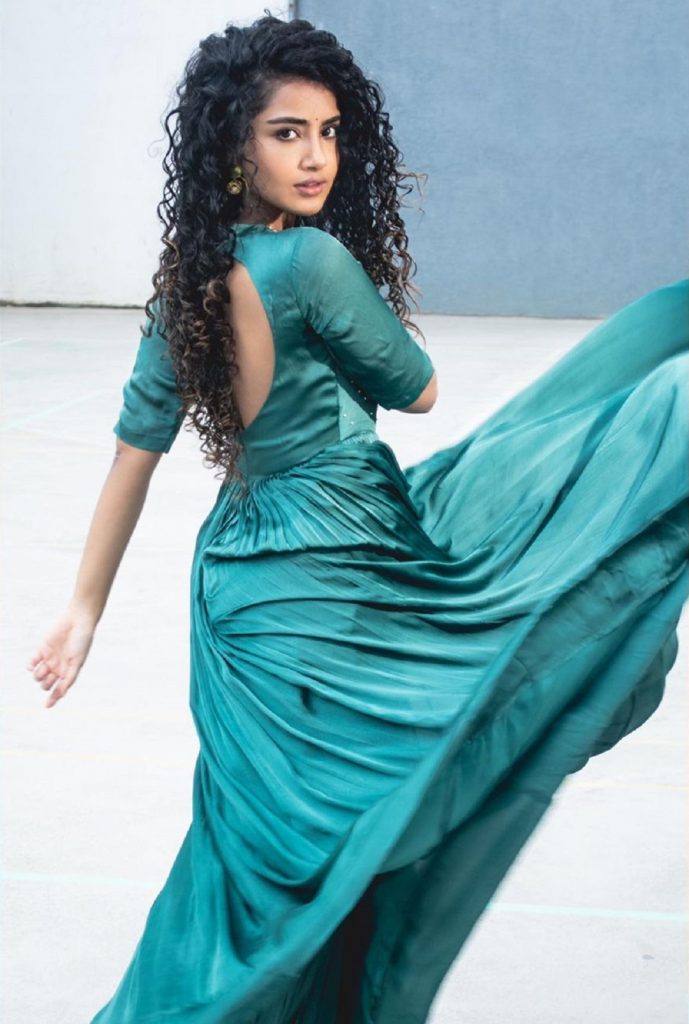 Anupama Parameswaran Blue Dress Pictures