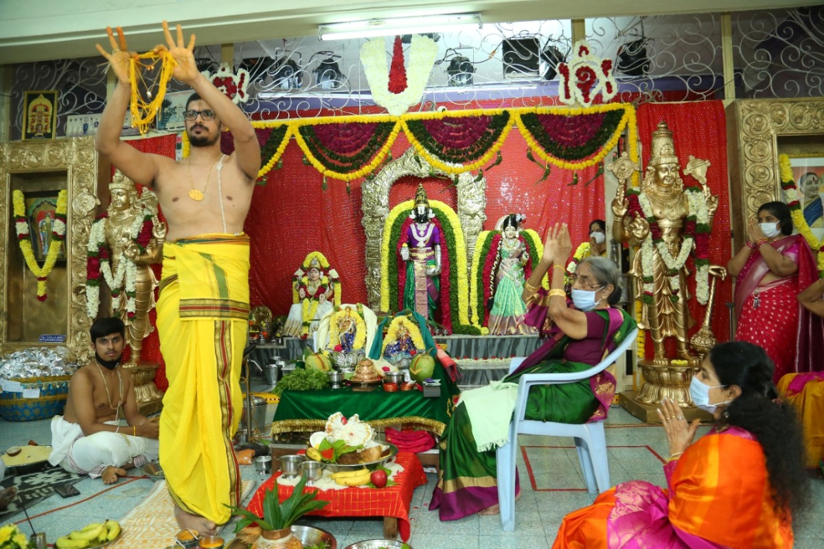 Godadevi Kalyanam | ఆండాళ్‌ నిలయంలో కన్నుల పండువగా గోదాదేవి కల్యాణం