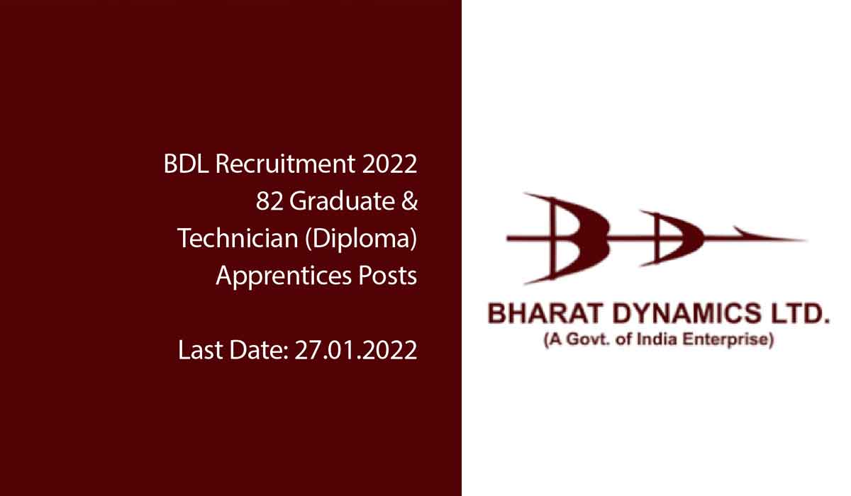 బీడీఎల్‌లో గ్రాడ్యుయేట్‌, టెక్నీషియ‌న్ అప్రెంటిస్‌లు