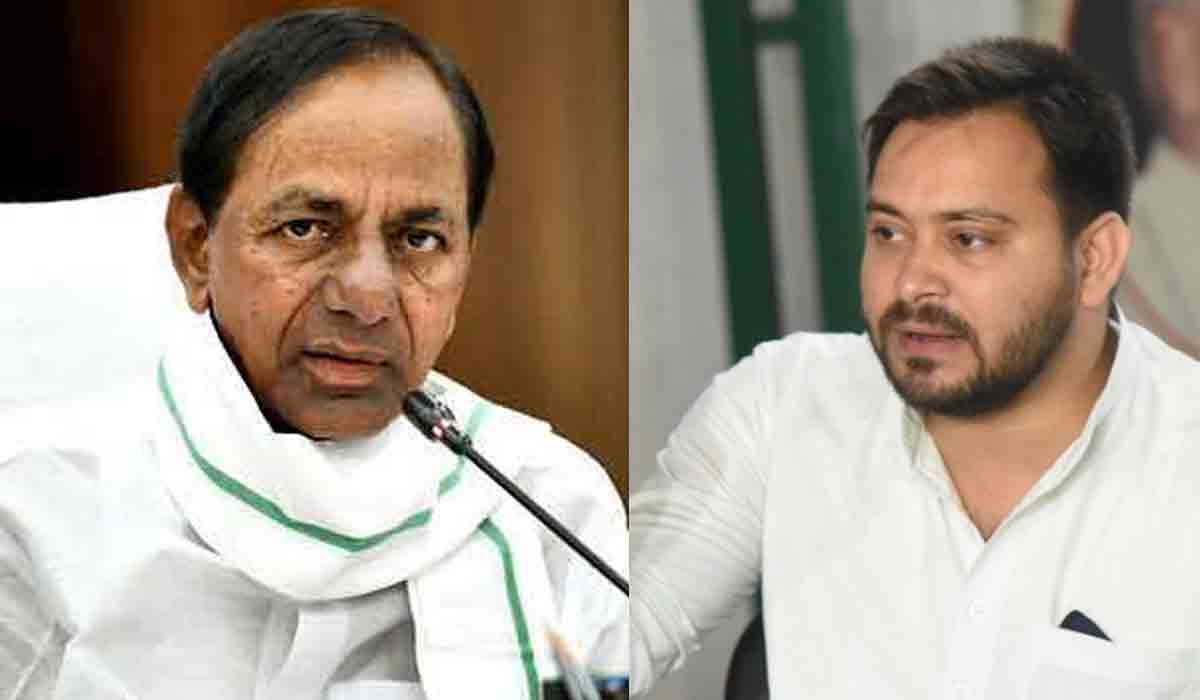 సీఎం కేసీఆర్‌తో ఆర్జేడీ నేత తేజ‌స్వి యాద‌వ్ భేటీ