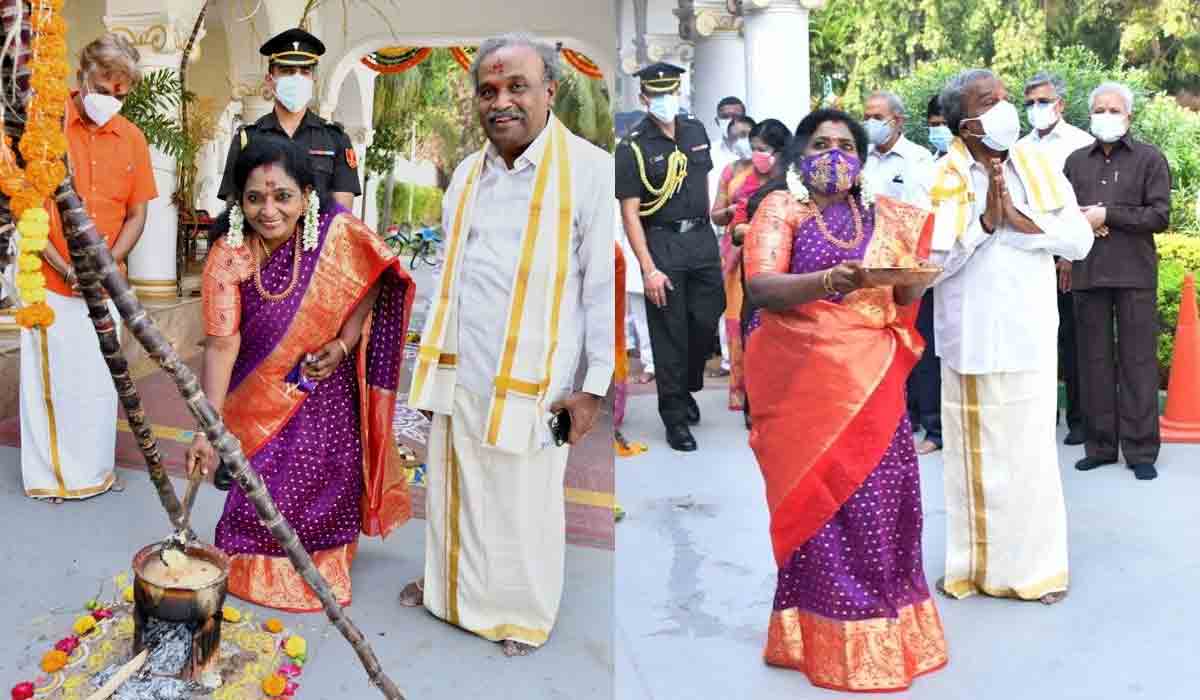 స్వ‌యంగా పొంగల్ వండిన తెలంగాణ గవర్నర్ తమిళిసై.. వీడియో