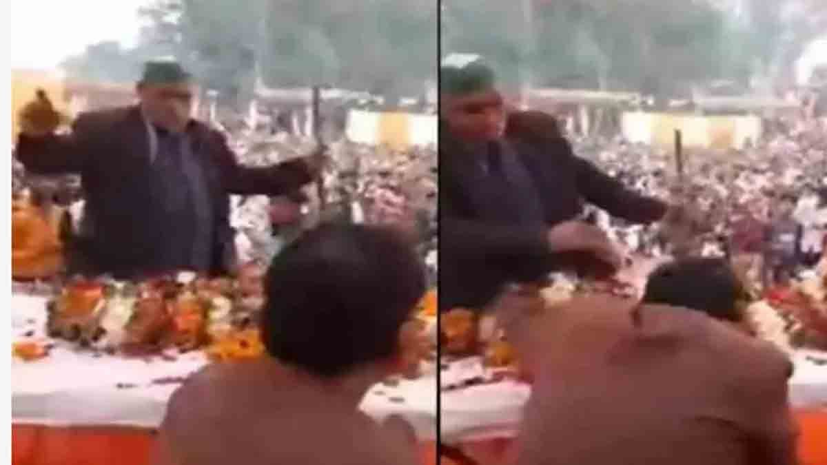 బీజేపీ ఎమ్మెల్యేకు రైతు చెంప దెబ్బ