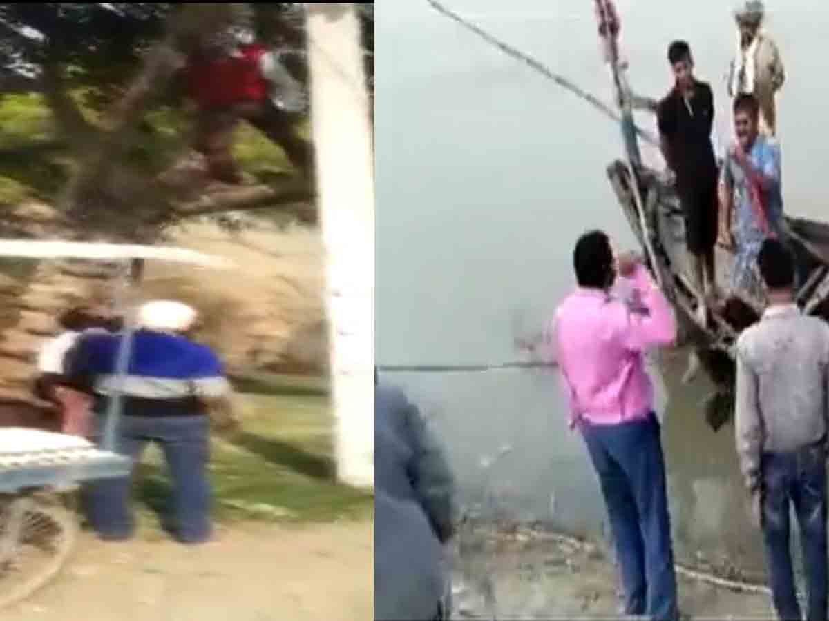 Viral videos: క‌రోనా టీకా భ‌యంతో ఒక‌రు చెట్టుపైకి.. ఇంకొక‌రు బోటుపై నీళ్ల‌లోకి..!