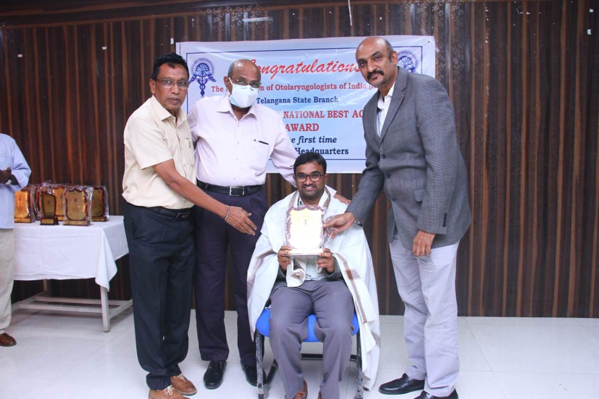 Telangana ENT Surgeon | తెలంగాణ ఈఎన్‌టీ శస్త్రచికిత్సల నిపుణుల సంఘానికి ఉత్తమ అవార్డు