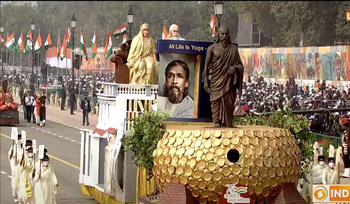 రాజ్‌ప‌థ్‌లో శ్రీ అర‌బిందో శ‌క‌టం