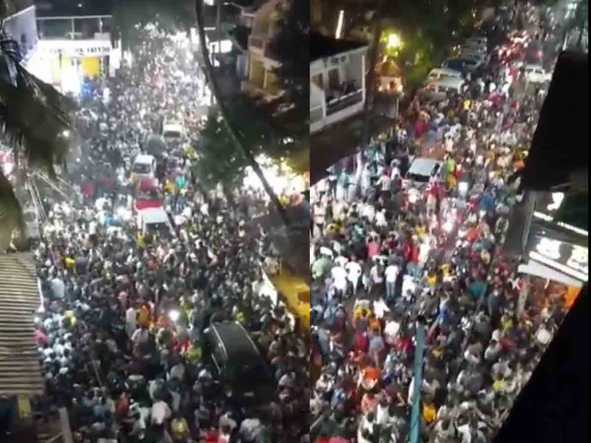 గోవా ‘బాగా’ బీచ్‌లో ఇసుకేస్తే రాల‌నంత జ‌నం.. కోవిడ్‌కు వెల్‌క‌మ్ చెబుతున్నారా? నెటిజ‌న్లు ఫైర్‌