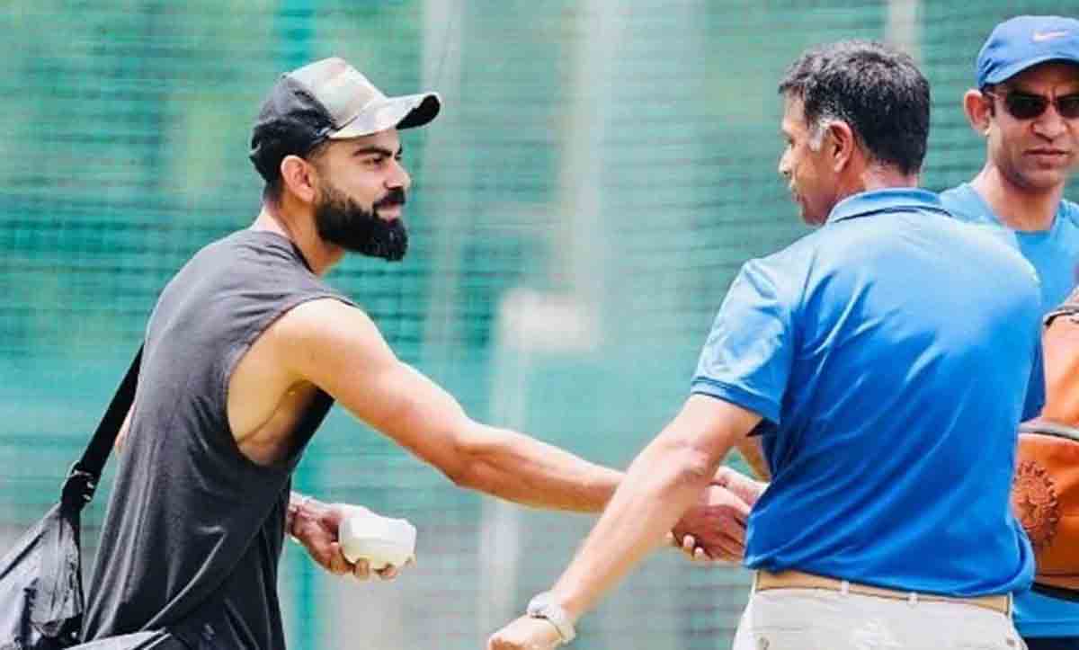 కోహ్లీకి ద్రవిడ్‌ త్రోడౌన్స్‌