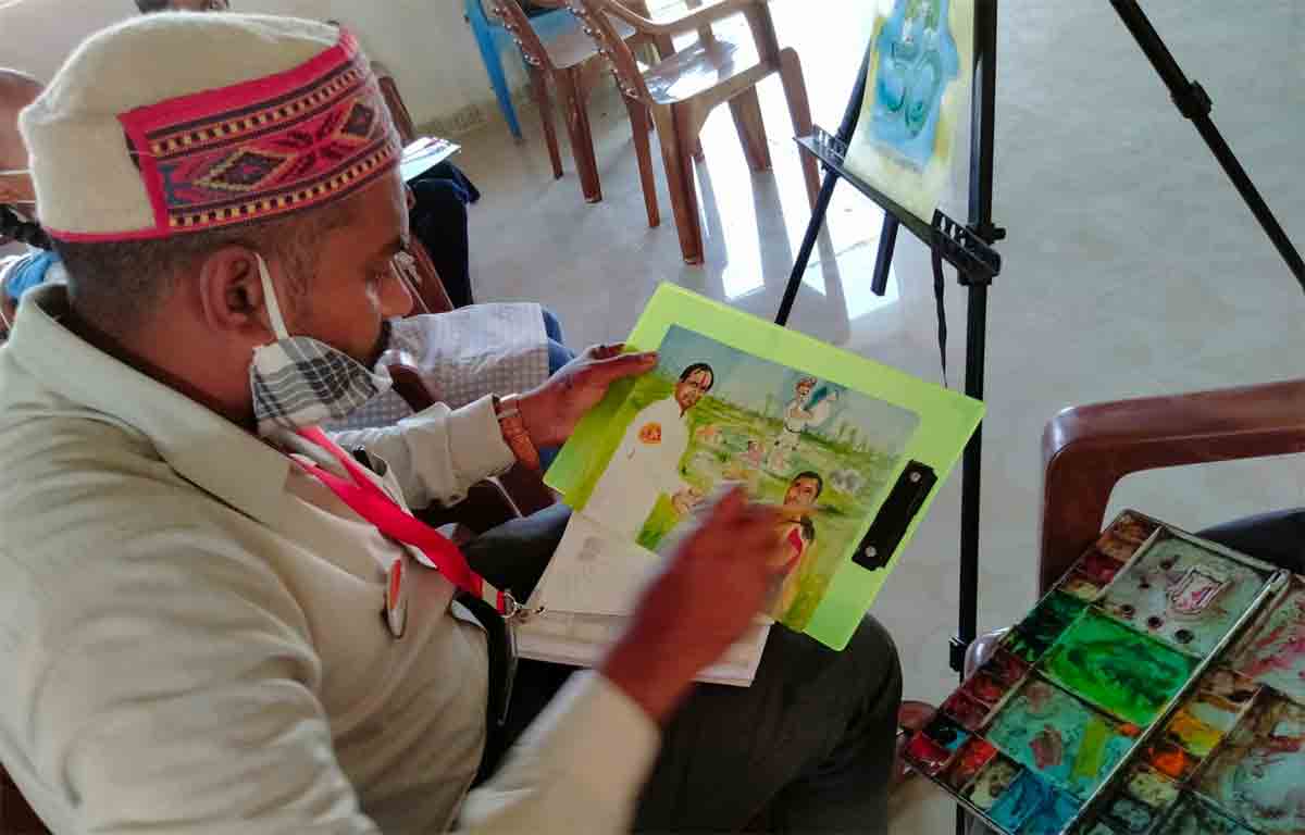 శభాష్ పోచన్న.. రైతుబంధు విశిష్టతను క‌ళ్ల‌కు క‌ట్టిన‌ట్టు చూపించేలా చిత్రలేఖనం