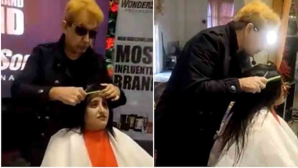 Jawed Habib | హెయిర్ కట్ చేస్తూ మ‌హిళ‌ త‌ల మీద ఉమ్మేసిన జావెద్ హ‌బీబ్.. వీడియో వైర‌ల్‌