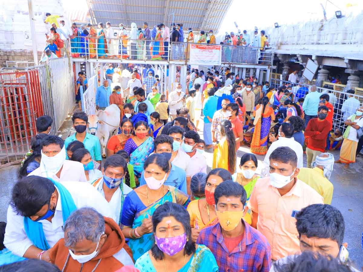 Vemulavada temple | వేములవాడకు పోటెత్తిన భక్త జనం