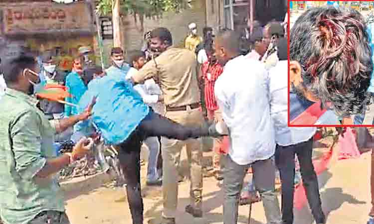 టీఆర్‌ఎస్‌ నాయకులపై బీజేపీ దాడి