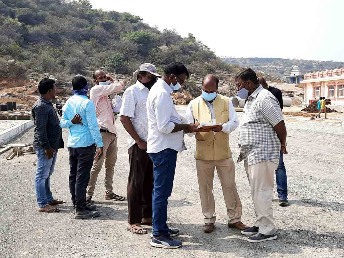Yadadri temple : మహాయగానికి స్థల ఏర్పాట్లు.. ఇబ్బందులు తలెత్తకుండా చర్యలు..