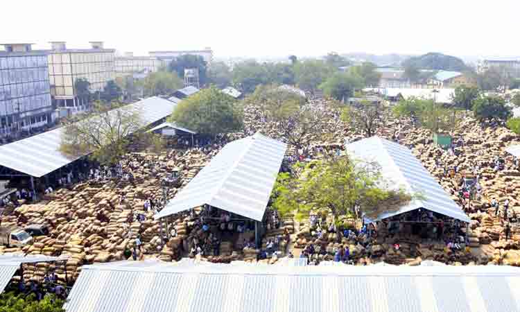 ఖమ్మం ఏఎంసీకి పోటెత్తుతున్న బస్తాలు