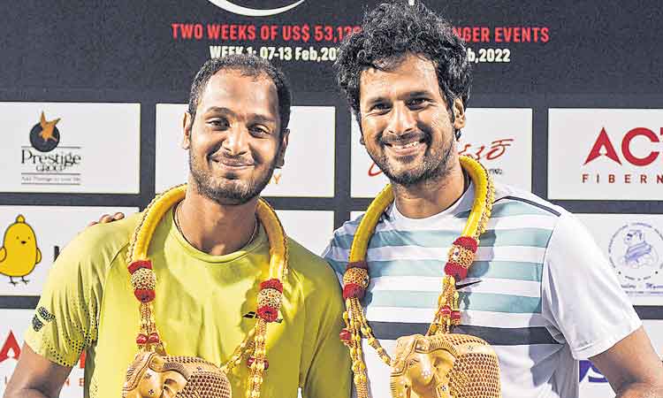 సాకేత్‌ జోడీకి టైటిల్‌