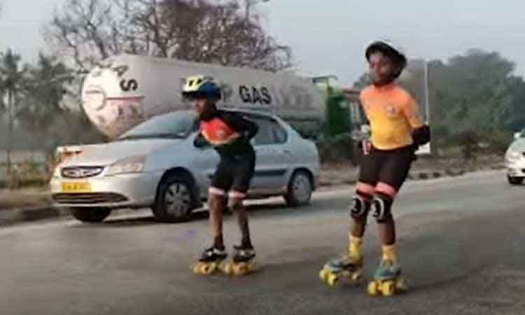 ఆ బాలిక సాహసం అదుర్స్‌.. ! ఏకధాటిగా 250 కి. మీ స్కేటింగ్‌