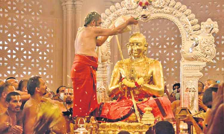 స్వర్ణ రామానుజులకు ప్రాణప్రతిష్ఠ
