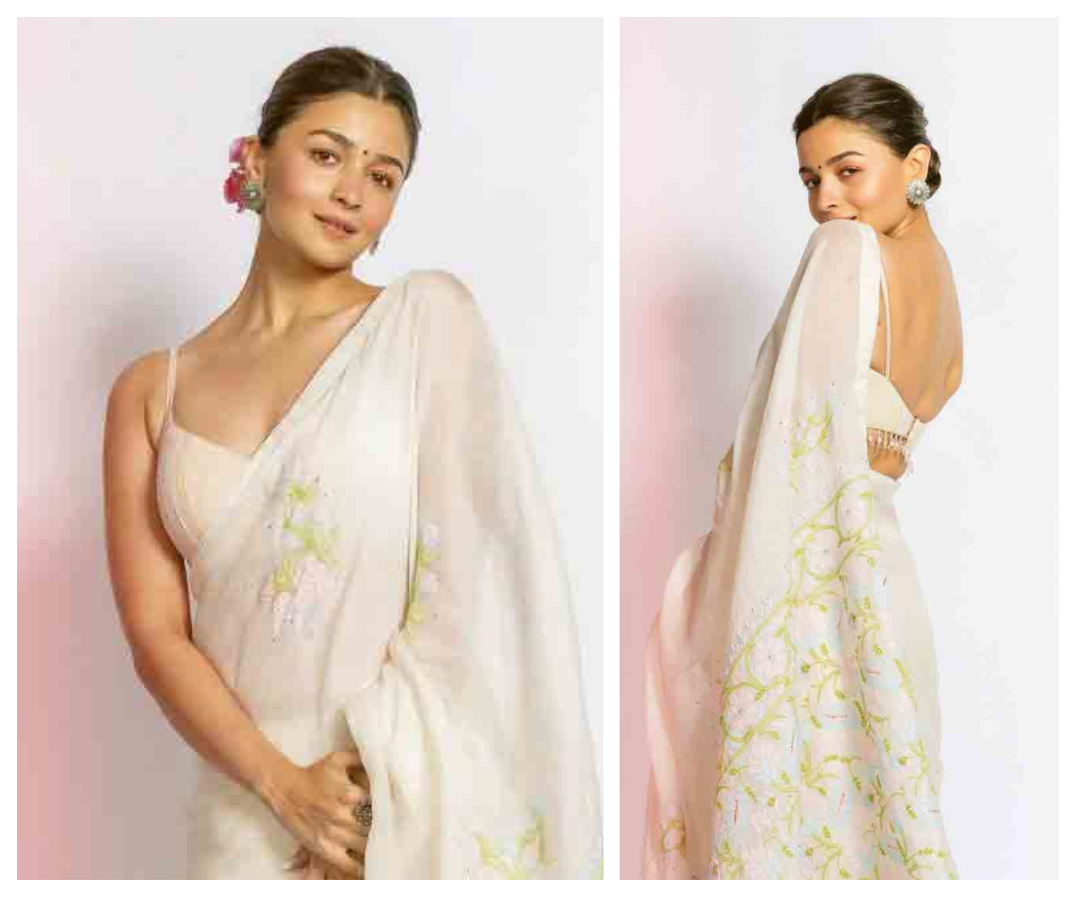 Alia Bhatt | వైట్ కలర్ చీరలో అలియా భట్ హొయలు..