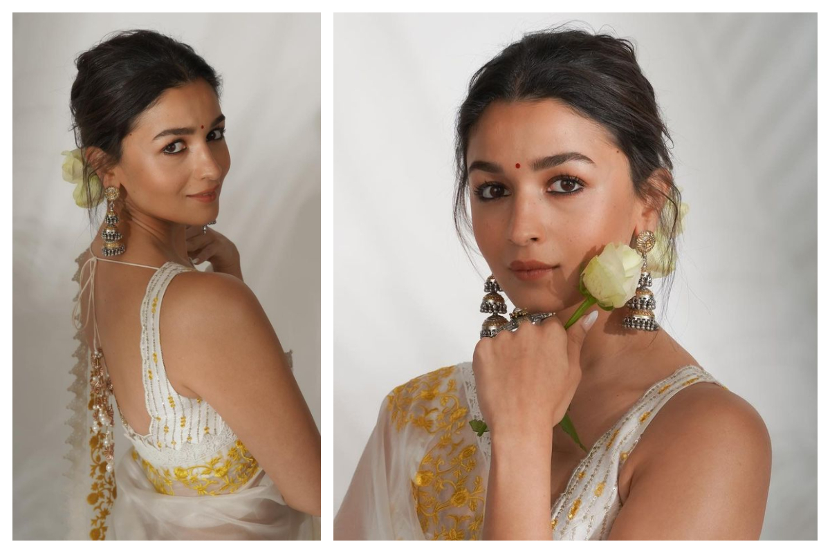 Alia Bhatt | వైట్ కలర్ చీరలో కైపెక్కిస్తున్న అలియా భట్..