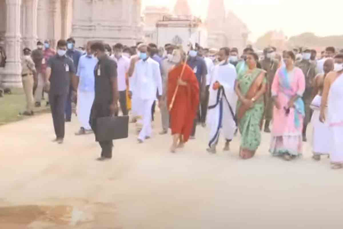 Statue of Equality | ముచ్చింత‌ల్‌లో సీఎం కేసీఆర్ ప‌ర్య‌ట‌న‌.. స‌మతామూర్తి విగ్ర‌హ ప‌రిశీల‌న‌..