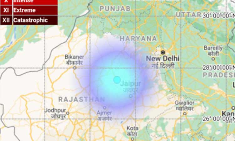 జైపూర్‌లో స్వల్పంగా కంపించిన భూమి.. 3.8 తీవ్రత