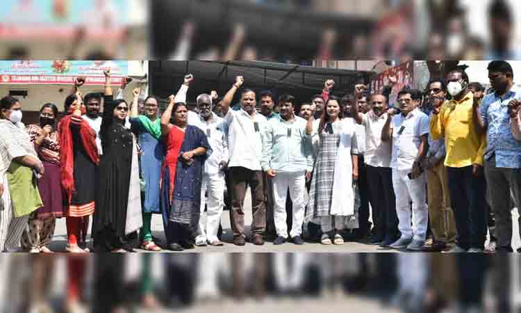 మోదీ వ్యాఖ్యలపై టీజీవో, టీఎన్జీవోల నిరసన