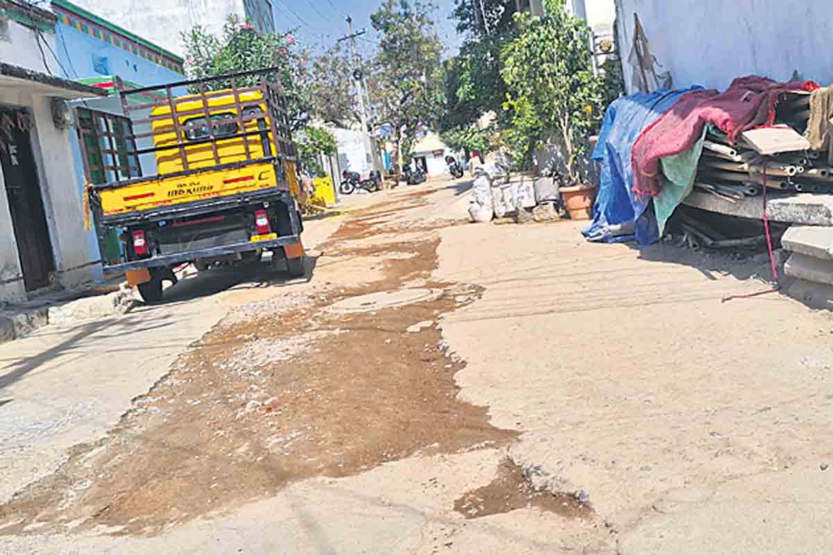 మార్కండేయనగర్‌ కాలనీలో అధ్వానంగా రోడ్లు