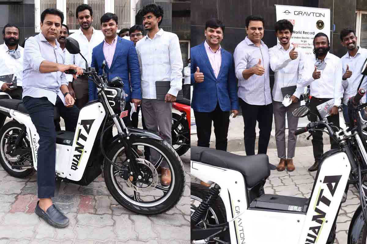 ఎల‌క్ట్రిక్ బైక్ రూపొందించిన సిరిసిల్ల కుర్రాళ్లు.. కేటీఆర్ కంగ్రాట్స్