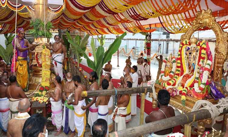 వైభవంగా కల్యాణ వేంకటేశ్వరస్వామి బ్ర‌హ్మోత్స‌వాల‌ అంకురార్ప‌ణ‌