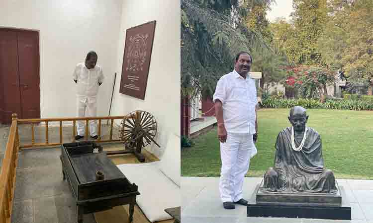 సబర్మతి ఆశ్రమాన్ని సందర్శించిన మంత్రి కొప్పుల