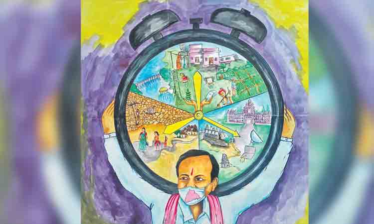 కేసీఆర్‌పై అభిమానం చాటిన కుంచె!