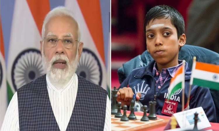 కార్ల్‌సన్‌పై ప్రజ్ఞానానంద విజయం సాధించడం గర్వంగా ఉంది : మోదీ