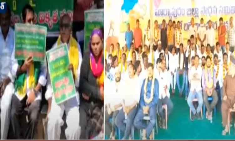 ఏపీలో కొత్త జిల్లాల ఏర్పాటుపై కొనసాగుతున్న ఆందోళనలు, దీక్షలు