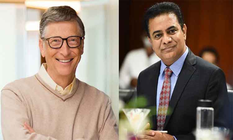 బిల్ గేట్స్‌తో చ‌ర్చ‌లో పాల్గొననున్న మంత్రి కేటీఆర్