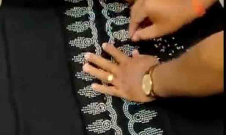 బంగారాన్ని పూస‌లుగా చేసి అధికారుల‌కు చిక్క‌కుండా త‌ర‌లించ‌బోయి దొరికిపోయిన మ‌హిళ‌