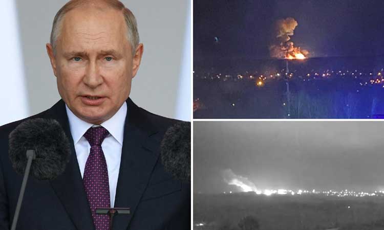 ఉక్రెయిన్‌పై రష్యా బాంబుల వర్షం..  వీడియో