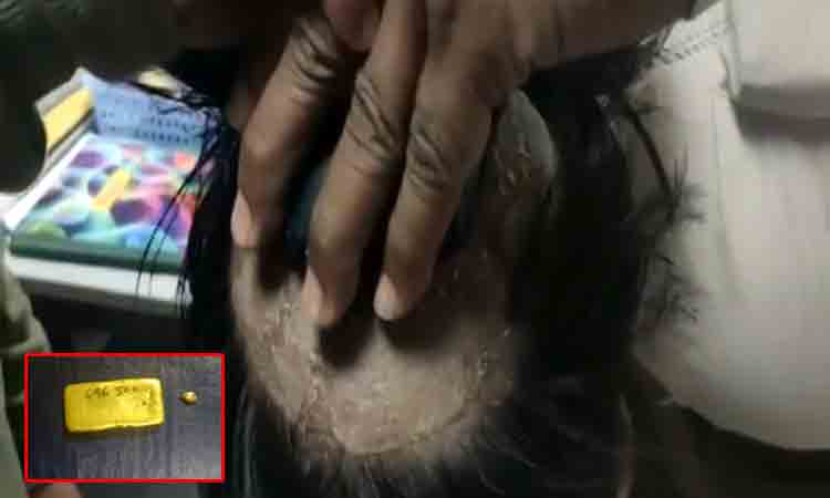 విగ్గులో బంగారం