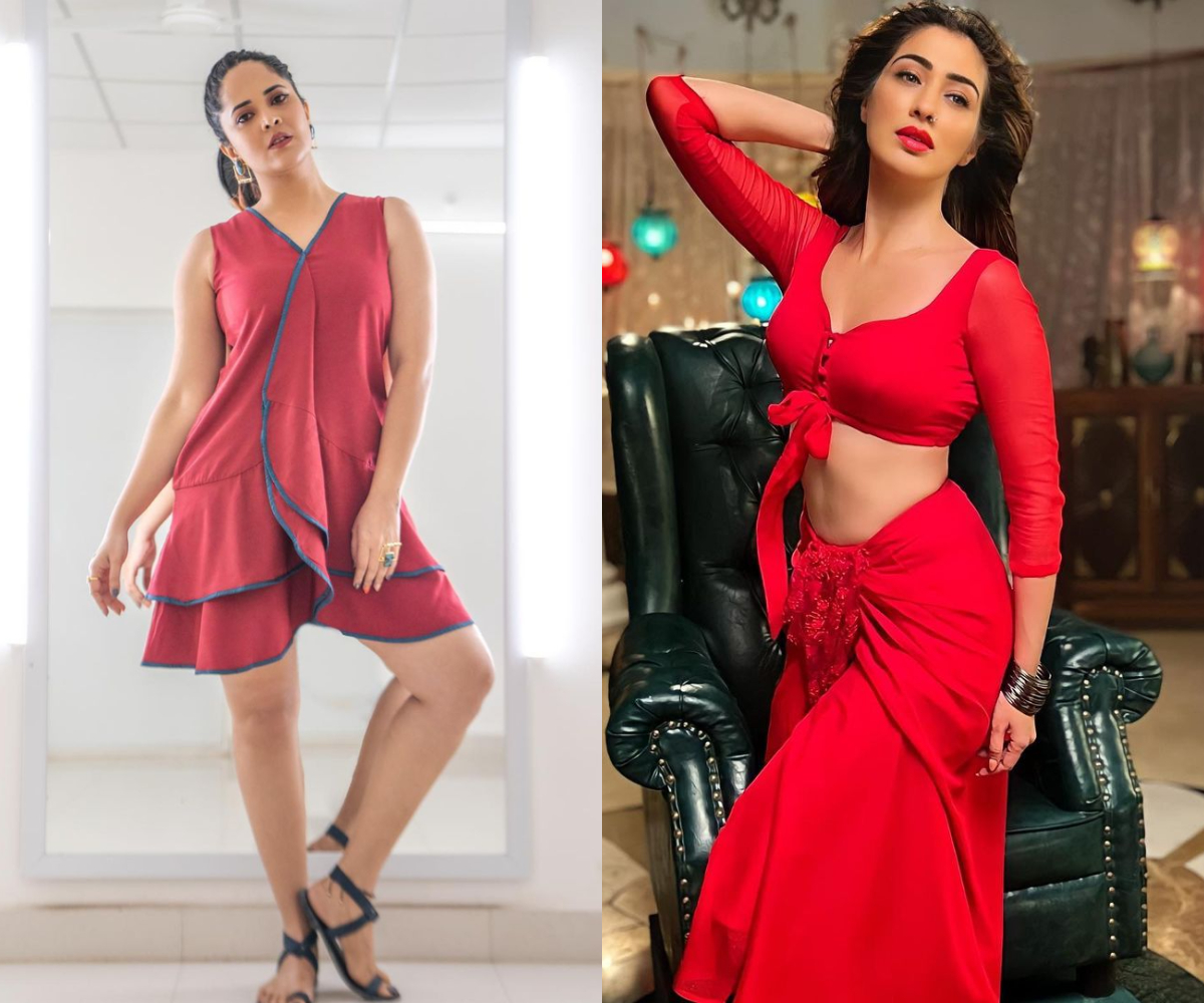 Insta Updates: రెడ్ డ్రెస్‌లో హీటెక్కిస్తున్న అన‌సూయ‌, రాయ్ ల‌క్ష్మి