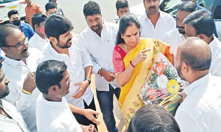 ఎమ్మెల్సీ కవితకు స్వాగతం