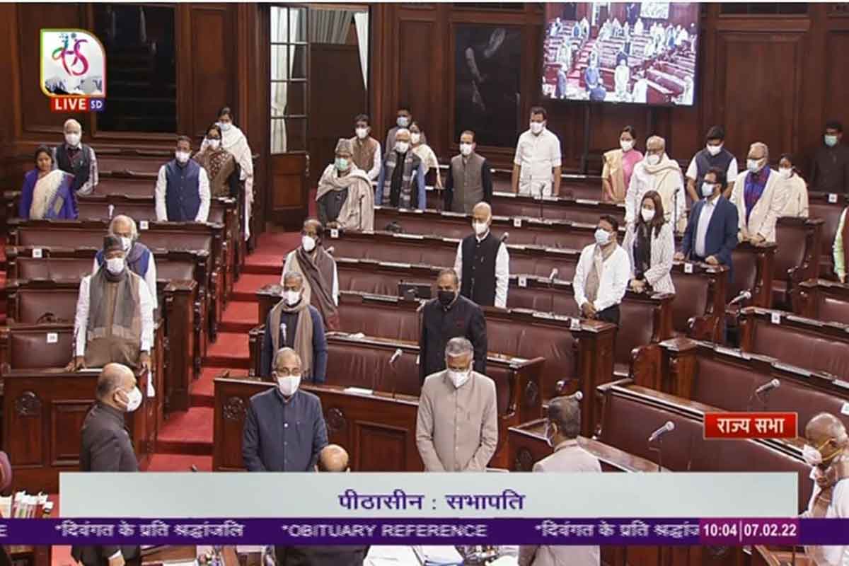 ల‌తా మంగేష్క‌ర్‌కు రాజ్య‌స‌భ ఘ‌న నివాళి.. గంట‌సేపు వాయిదా