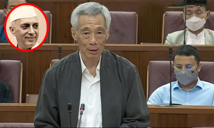 నెహ్రూను పొగుడుతూ పార్ల‌మెంట్‌లో ప్ర‌సంగించిన సింగ‌పూర్ ప్ర‌ధాని