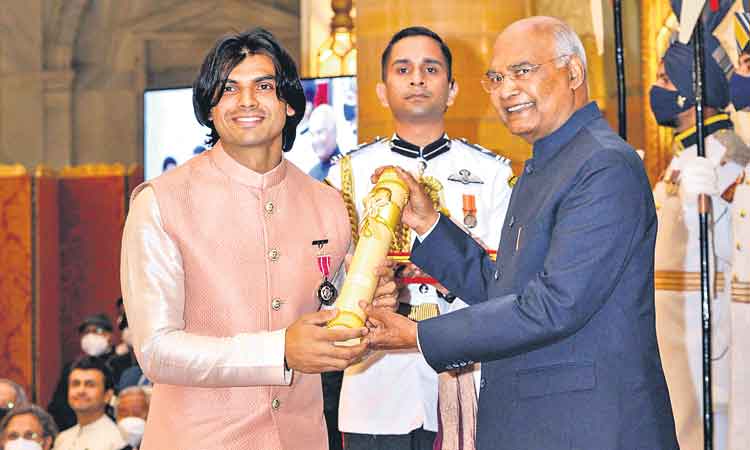 నీరజ్‌ చోప్రాకు పద్మశ్రీ