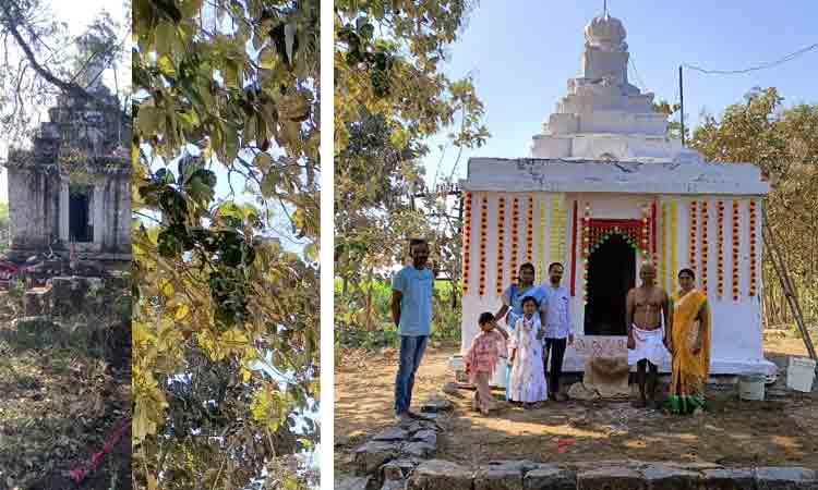 శివాలయాన్ని తీర్చిదిద్దిన యువత