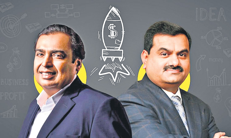 అంబానీ, అదానీల హవా