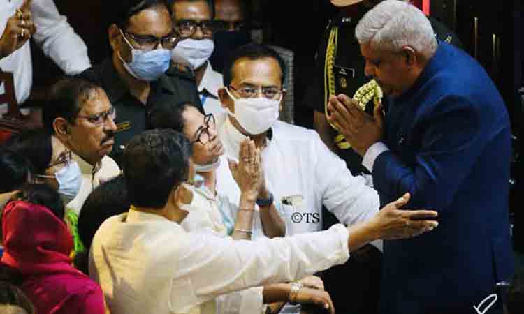 బెంగాల్ అసెంబ్లీలో బీజేపీ ఆందోళ‌న‌.. ప్ర‌సంగం ఆపేసిన గ‌వ‌ర్న‌ర్