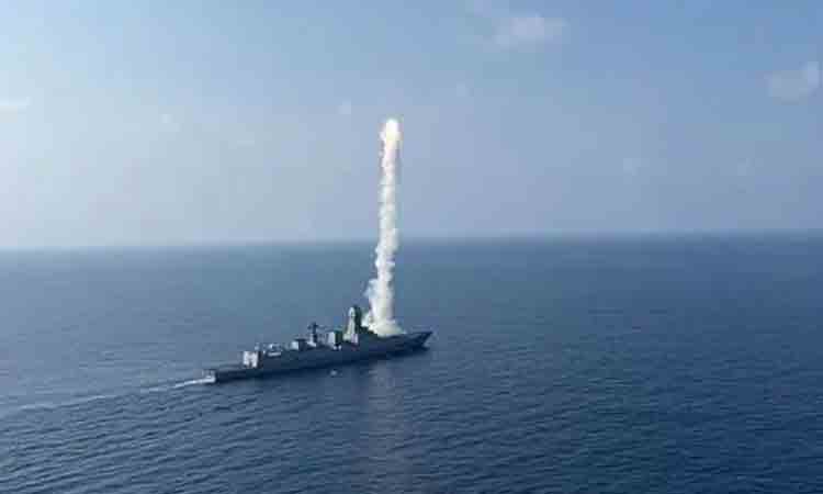 అడ్వాన్స్‌డ్ వెర్షన్ బ్రహ్మోస్ క్షిపణిని పరీక్షించిన ఇండియన్‌ నేవీ