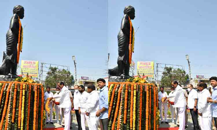 బిర్సా ముండా విగ్ర‌హానికి నివాళుల‌ర్పించిన సీఎం కేసీఆర్