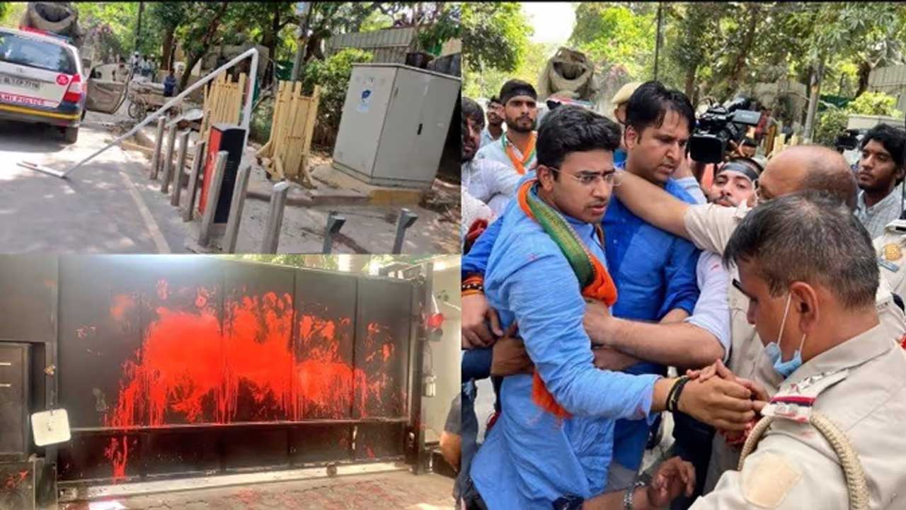 కశ్మీర్‌ ఫైల్స్‌ రచ్చ.. ఢిల్లీ సీఎం ఇంటి ఎదుట బీజేపీ కార్యకర్తల నిరసన.. అరెస్ట్‌