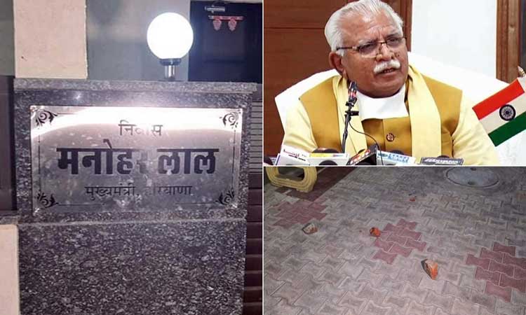 ముఖ్యమంత్రి ఇంటిపై యువకుల రాళ్ల దాడి