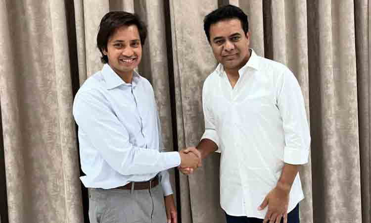 ఆదిత్య మిట్టల్‌తో మంత్రి కేటీఆర్‌ భేటీ